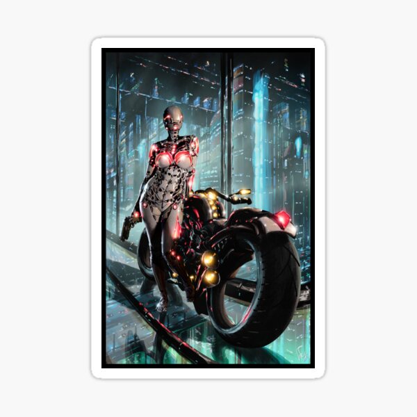 Cyberpunk Painting 065 Sticker