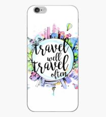 Vinilo o funda para iPhone Viaja bien, viaja a menudo