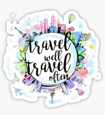 Travel Well, Travel Often Sticker