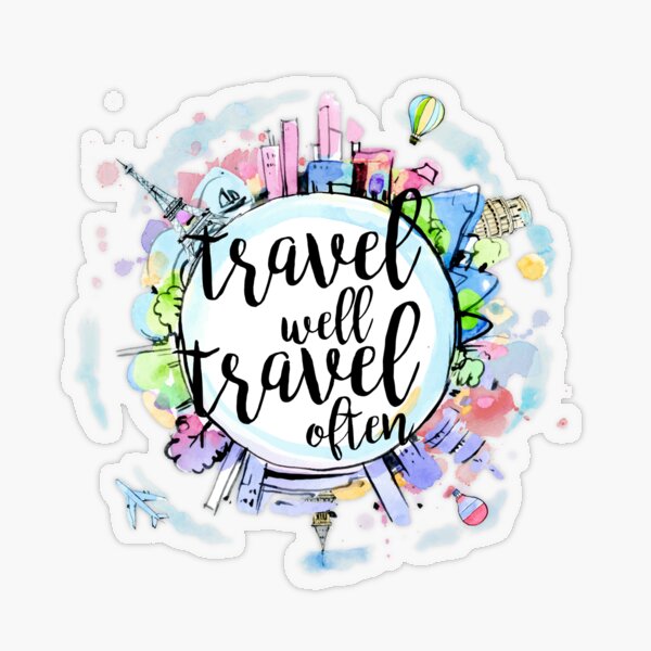 Well Travelled printable stickers