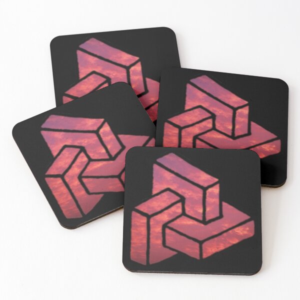 Item preview, Red Sky Cuboid designed and sold by createVisions.