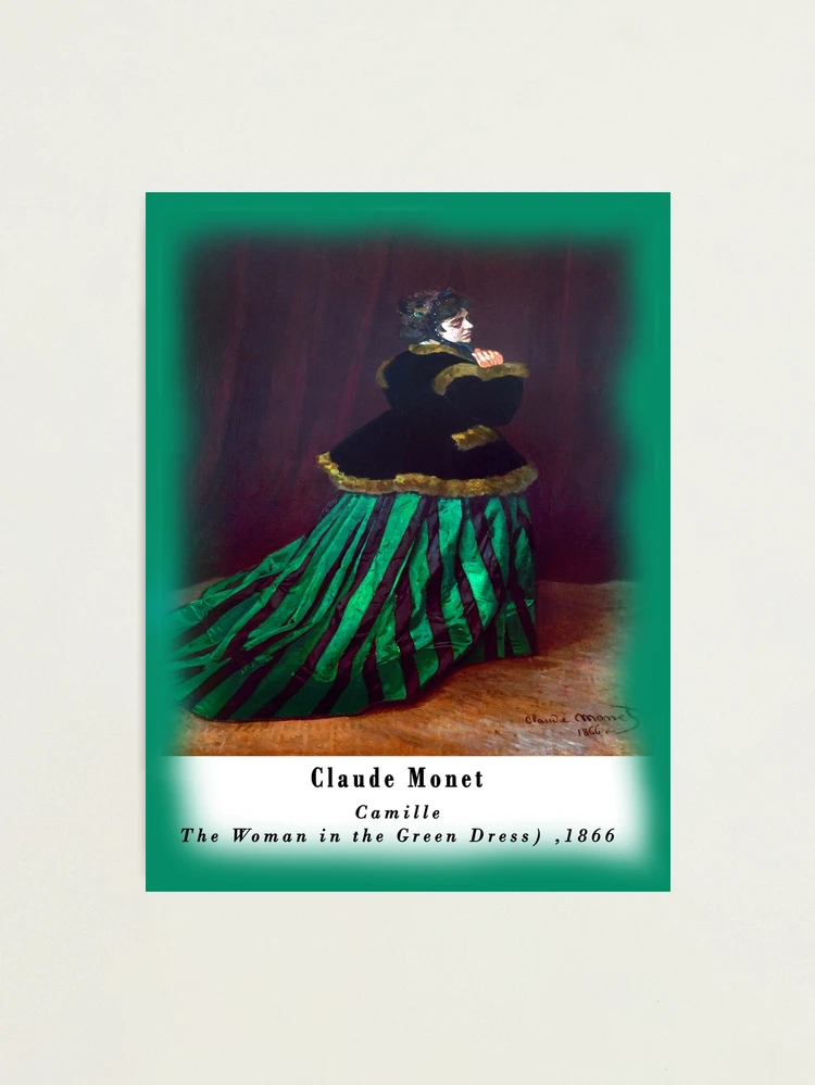 Claude Monet Camille Painting-The Woman in the Green Dress