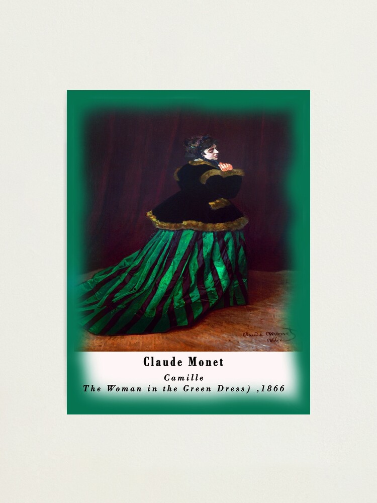 Claude Monet Camille Painting-The Woman in the Green Dress