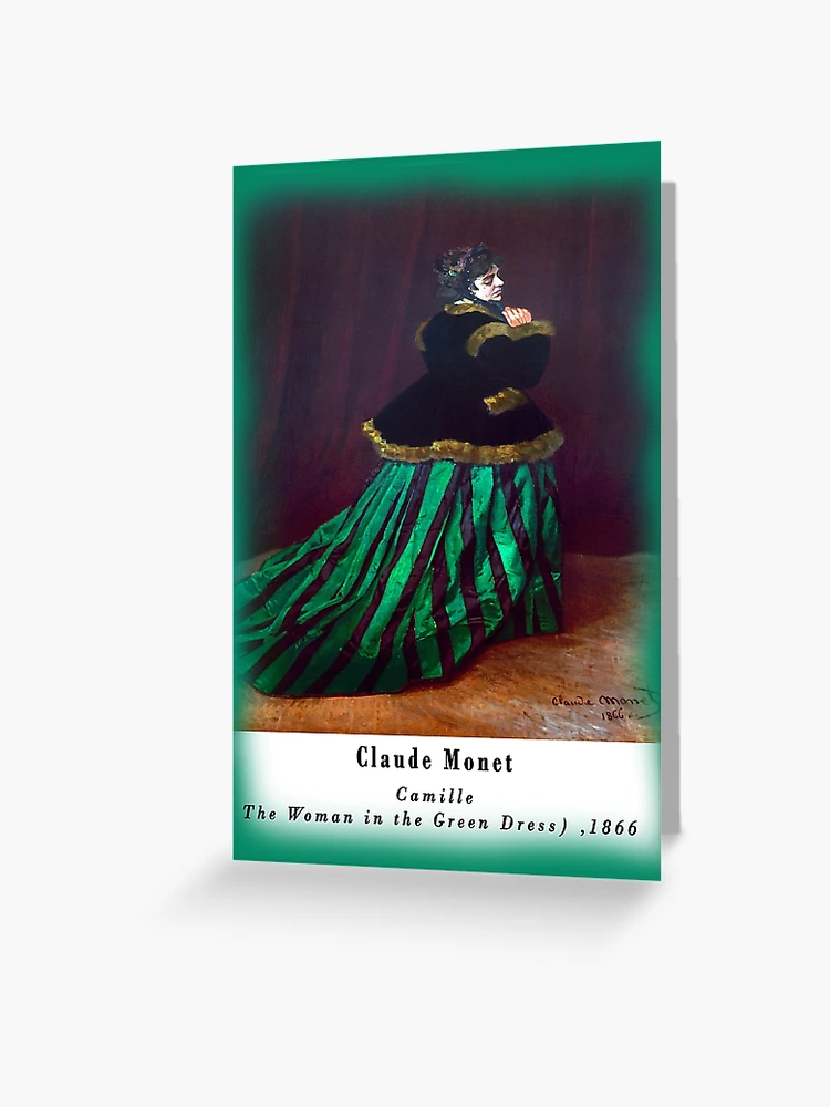 Claude Monet Camille Painting-The Woman in the Green Dress " Greeting Card  for Sale by sibudas | Redbubble