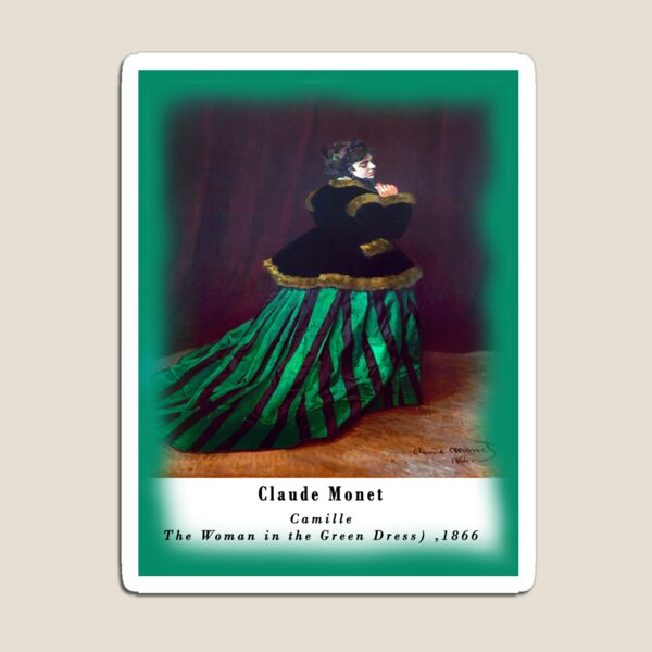 Claude Monet Camille Painting-The Woman in the Green Dress