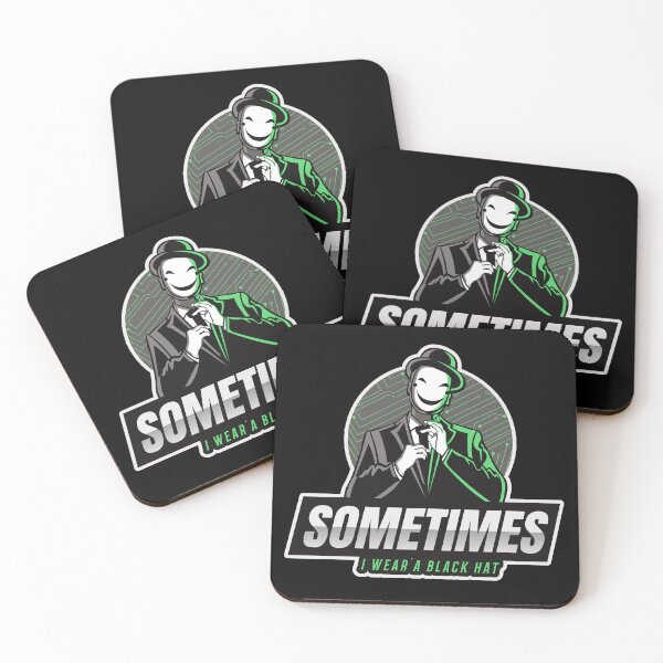 Item preview,  Cyber Security - Hacker - Sometimes I wear a Black Hat - Green V1 designed and sold by clubtee.