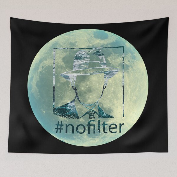 Item preview, #NoFilter Tidal Wave Gentleman on the Moon - Mystery Moon Design for T-shirt and other accesories designed and sold by Ridiculam Toga.