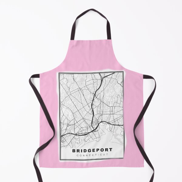 Item preview, Minimalist Pastel Pink Bridgeport Map designed and sold by Tamas Das.