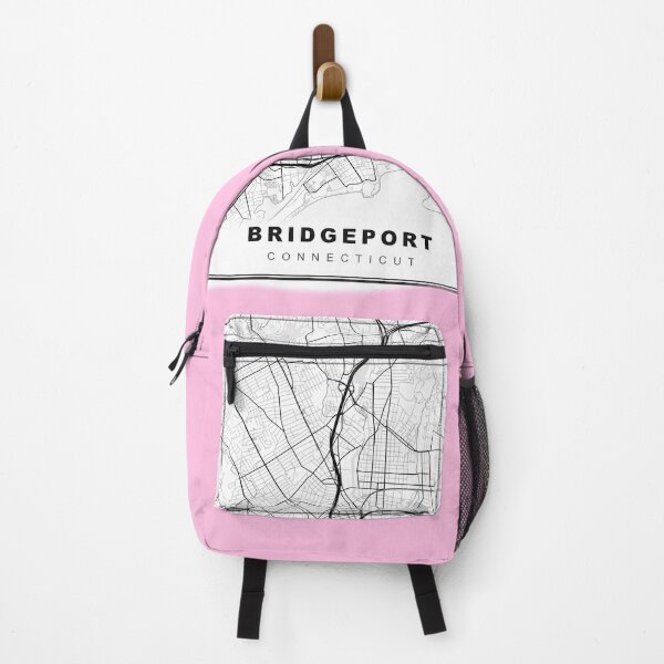 Item preview, Minimalist Pastel Pink Bridgeport Map designed and sold by Tamas Das.