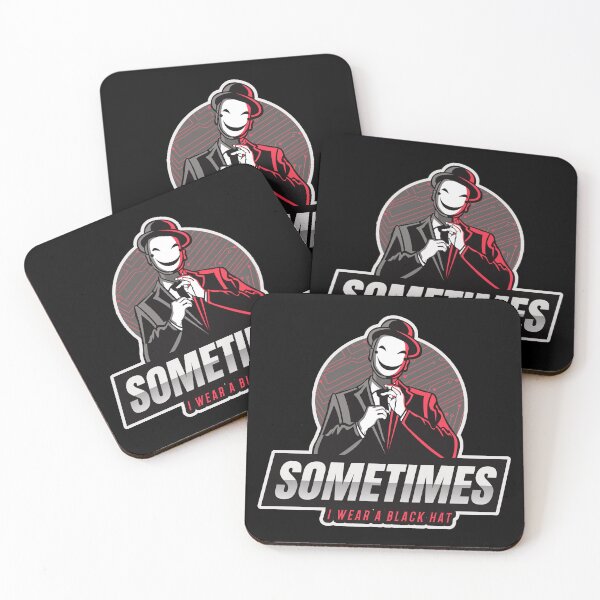 Item preview, Cyber Security - Hacker - Sometimes I wear a Black Hat - Red V1 designed and sold by clubtee.