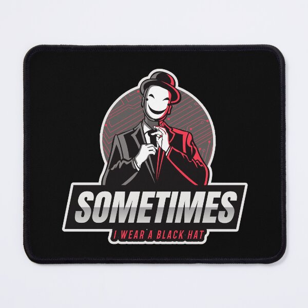 Item preview, Cyber Security - Hacker - Sometimes I wear a Black Hat - Red V1 designed and sold by clubtee.