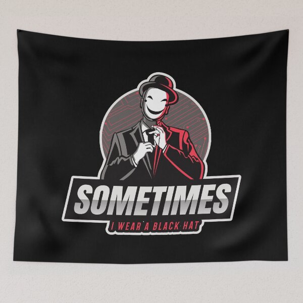 Item preview, Cyber Security - Hacker - Sometimes I wear a Black Hat - Red V1 designed and sold by clubtee.