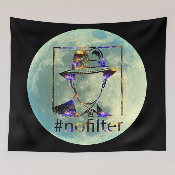 Item preview, #NoFilter Sepia Gentleman on the Moon - Mystery Moon Design for T-shirt and other accesories designed and sold by Ridiculam Toga.