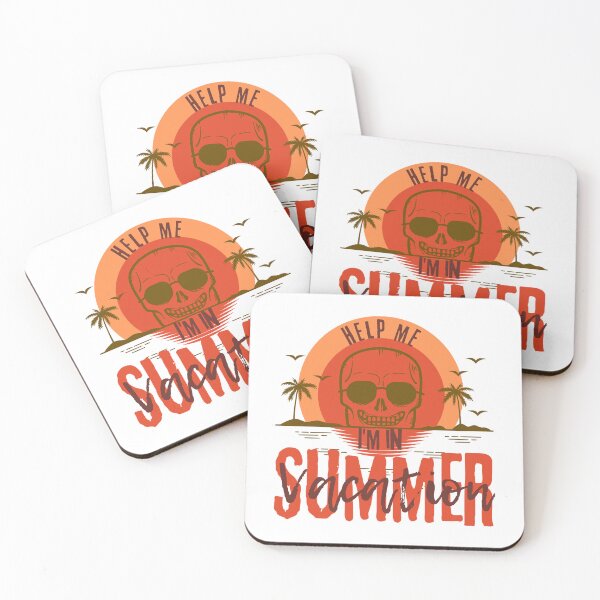 Item preview, funny summer vacation quote  skeleton, sea, ocean, beach, palm trees, starfish, summer vibes, summe designed and sold by familygiftzshop.