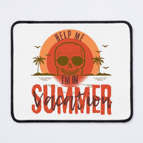 Item preview, funny summer vacation quote  skeleton, sea, ocean, beach, palm trees, starfish, summer vibes, summe designed and sold by familygiftzshop.