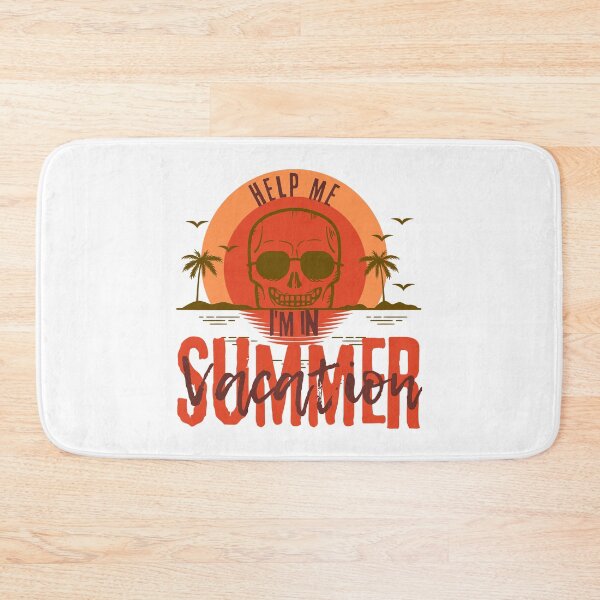 Item preview, funny summer vacation quote  skeleton, sea, ocean, beach, palm trees, starfish, summer vibes, summe designed and sold by familygiftzshop.