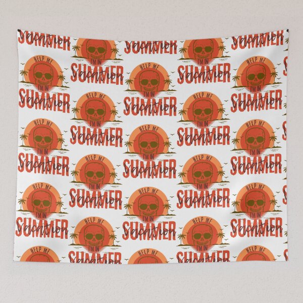 Item preview, funny summer vacation quote  skeleton, sea, ocean, beach, palm trees, starfish, summer vibes, summe designed and sold by familygiftzshop.
