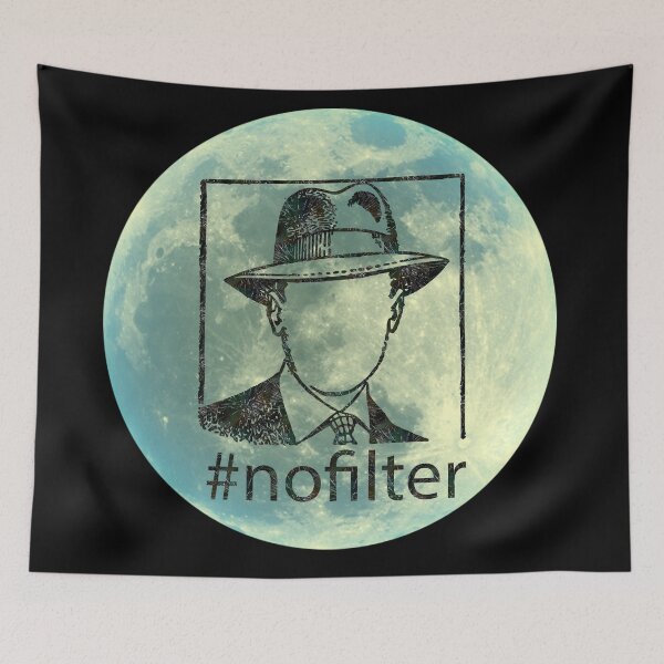 Item preview, #NoFilter Cosmos Profile Gentleman on the Moon - Mystery Moon Design for T-shirt and other accesories designed and sold by Ridiculam Toga.