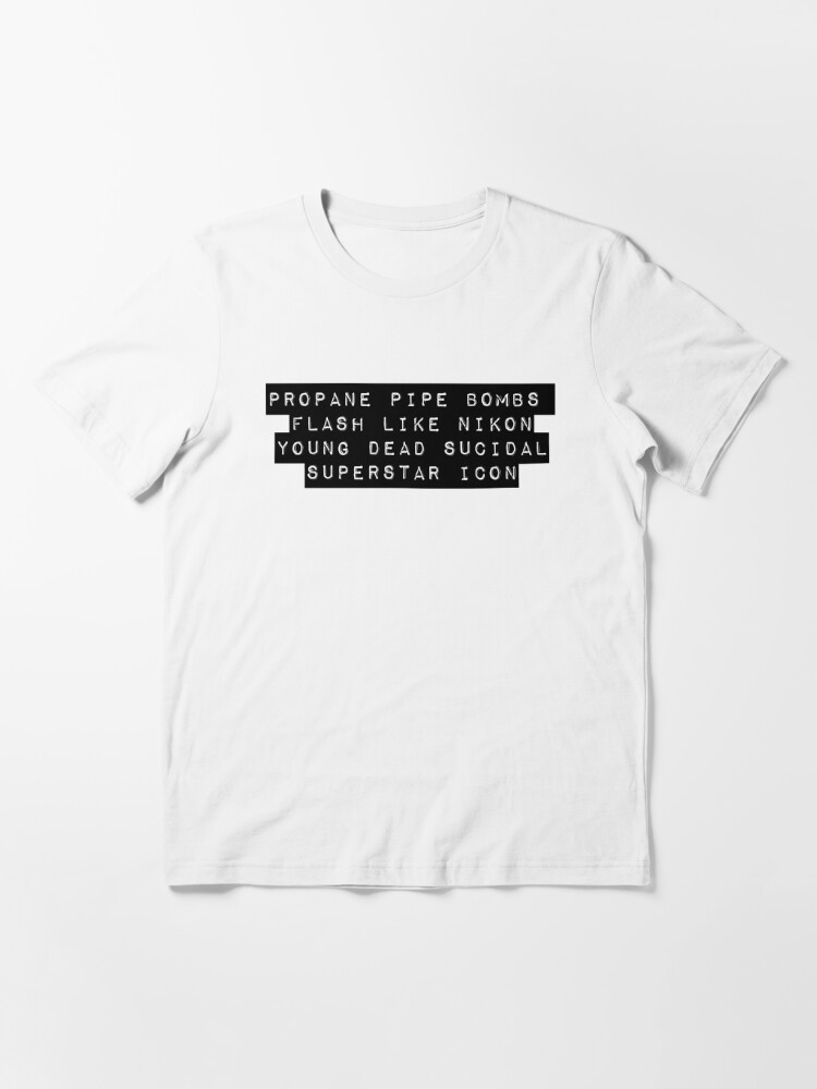 Columbine Bones Lyrics Tshirt T Shirt By Edgexwear Redbubble - columbine shirt roblox