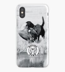 Dog hunting Geese - Mallard Down iPhone Case
