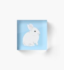 Snow Bunny Acrylic Block