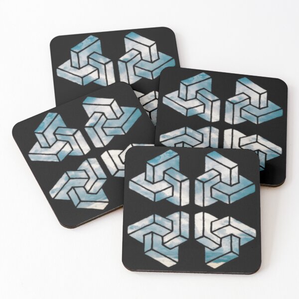 Item preview, Cloudy Fourfold Cuboid designed and sold by createVisions.
