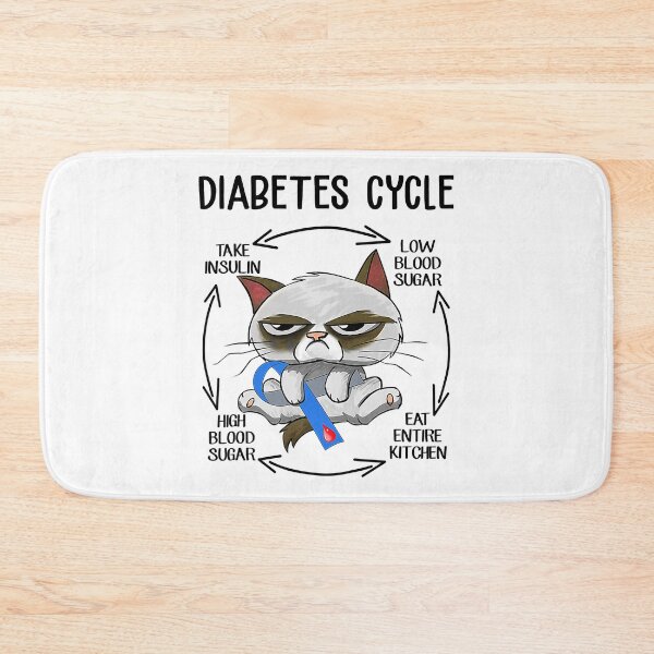 Item preview, Cat Diabetes Cycle Diabetes Awareness Blue Ribbon designed and sold by ImkeAhrens.