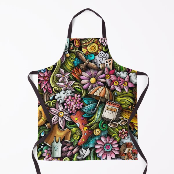 Item preview, Beautiful Spring Flowers Cartoon Doodle - Colourful Nature Floral Plants designed and sold by The Patootoos.