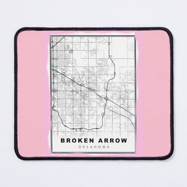Item preview, Minimalist Pastel Pink Broken Arrow Map designed and sold by Tamas Das.