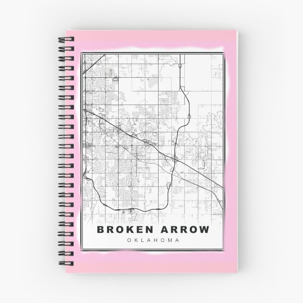 Item preview, Minimalist Pastel Pink Broken Arrow Map designed and sold by Tamas Das.