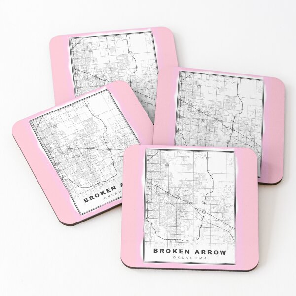 Item preview, Minimalist Pastel Pink Broken Arrow Map designed and sold by Tamas Das.