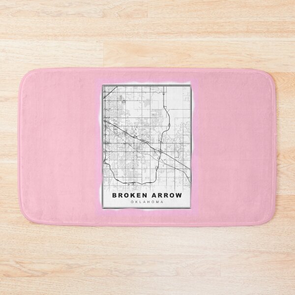 Item preview, Minimalist Pastel Pink Broken Arrow Map designed and sold by Tamas Das.