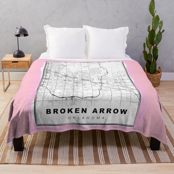 Item preview, Minimalist Pastel Pink Broken Arrow Map designed and sold by Tamas Das.