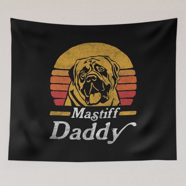 Item preview, Retro Vintage English Mastiff Daddy designed and sold by More Cute Dogs.