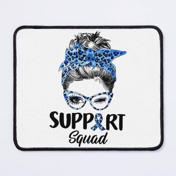 Item preview, Messy Bun Blue Leopard Support Squad Diabetes Awareness designed and sold by ImkeAhrens.