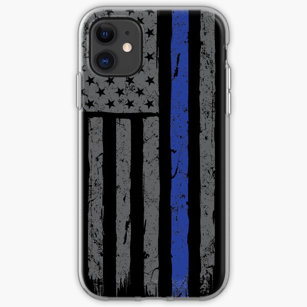 American Flag Blue Line iPhone Soft Case