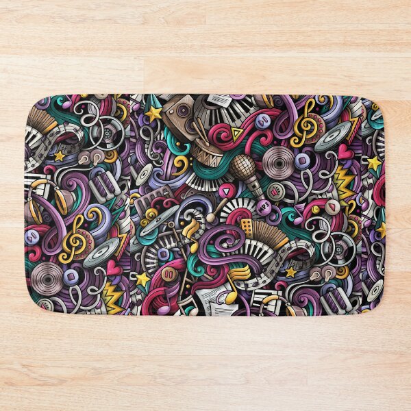 Item preview, Musical Notes Instruments - Colourful Piano Keys Disco Art designed and sold by The Patootoos.