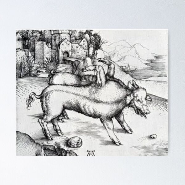 Item preview, Monstrous hog of landser famous art of albrecht dürer  designed and sold by Golido.