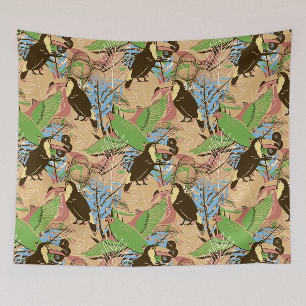Item preview, Boho Toucan Tropical Nature Pattern designed and sold by LaBellCreative.