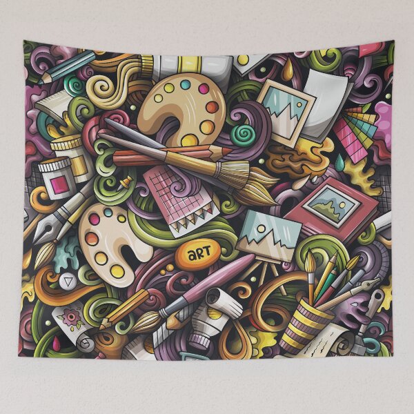 Item preview, Artist Photographer Designer Architect Cartoon Doodle - Colourful Paint Brush Pencil Tablet paint designed and sold by The Patootoos.