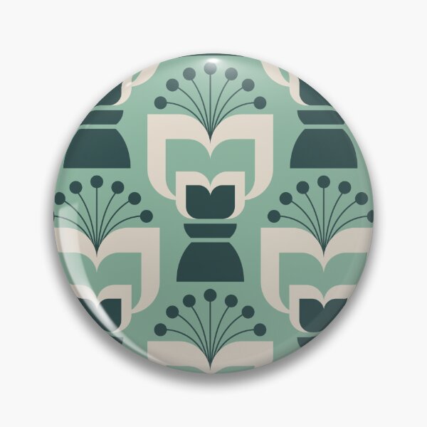 Item preview, 0953 - abstract retro flowers, blue designed and sold by RouCouCou.