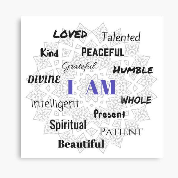 I AM...Positive Affirmation #affirmation #art #inspirational Canvas Print