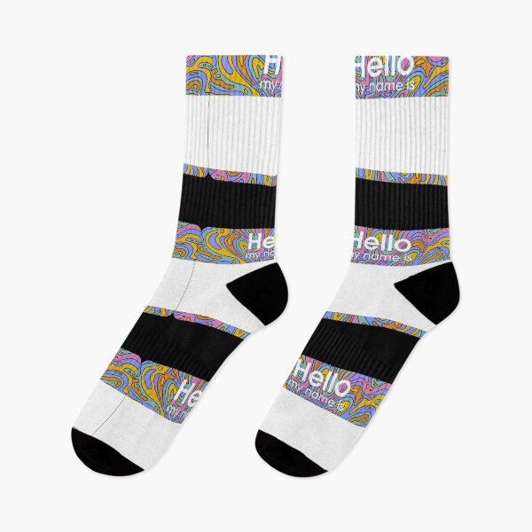 Item preview, Blank Name Tag Psychedelic Hello My Name Is Label  designed and sold by everything4eva.