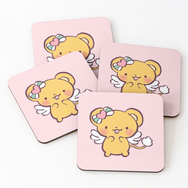 Item preview, I draw pastel pink chibi kero chan / ccs yellow bear guardian designed and sold by RansRoom.