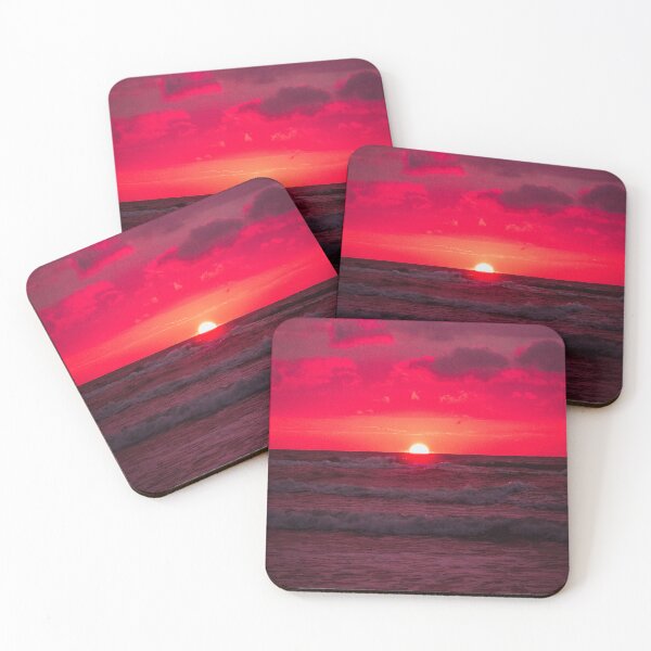 Item preview, Red Beach Sunset designed and sold by PotluckPrints.