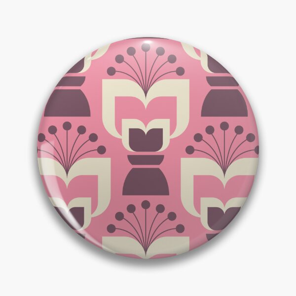 Item preview, 0954 - abstract retro flowers, pink designed and sold by RouCouCou.