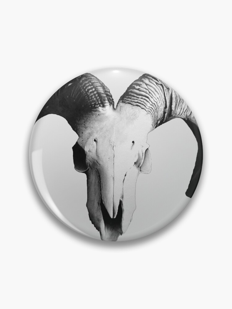 Thumbnail 1 of 3, Pin, The Ram Skull designed and sold by NadynedeVel.