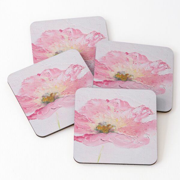 Item preview, Lone Pink Poppy painting designed and sold by MatsonArtDesign.