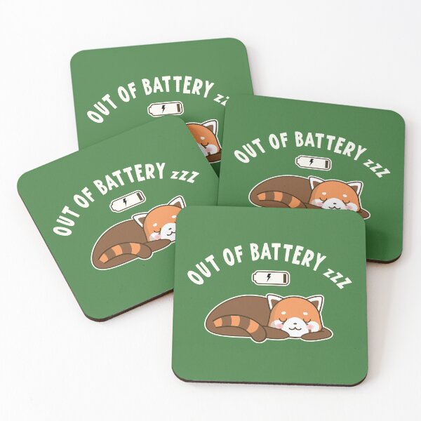 Item preview, Out Of Battery, sleepy red panda designed and sold by samah82.
