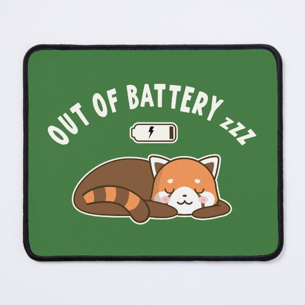 Item preview, Out Of Battery, sleepy red panda designed and sold by samah82.
